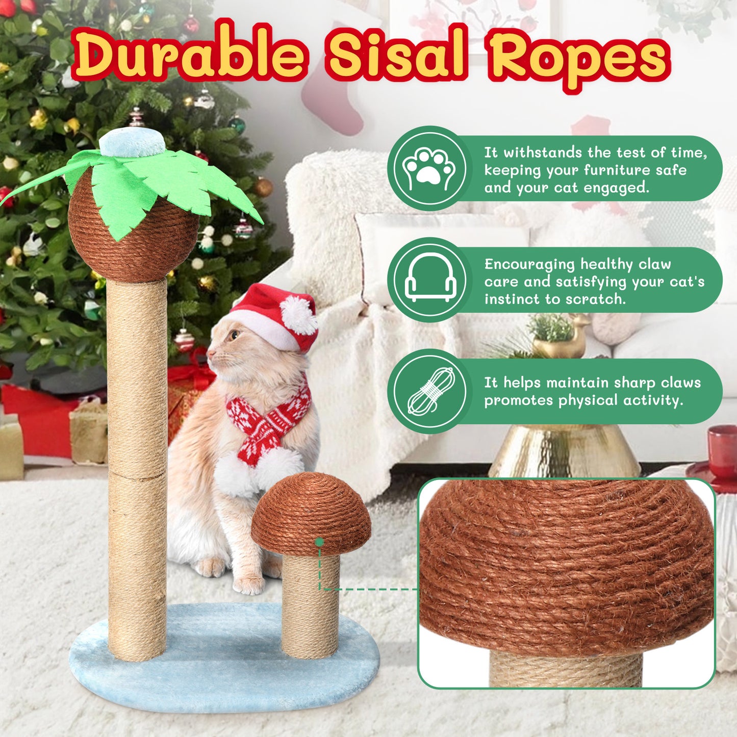 Palm Tree Pillar Sword Hemp Cat Scratching Post