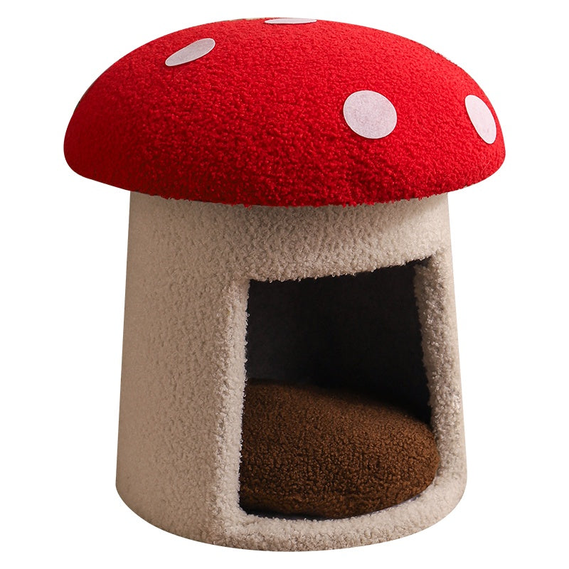Creative Large Umbrella Mushroom Pet Cove for Cats & Dogs