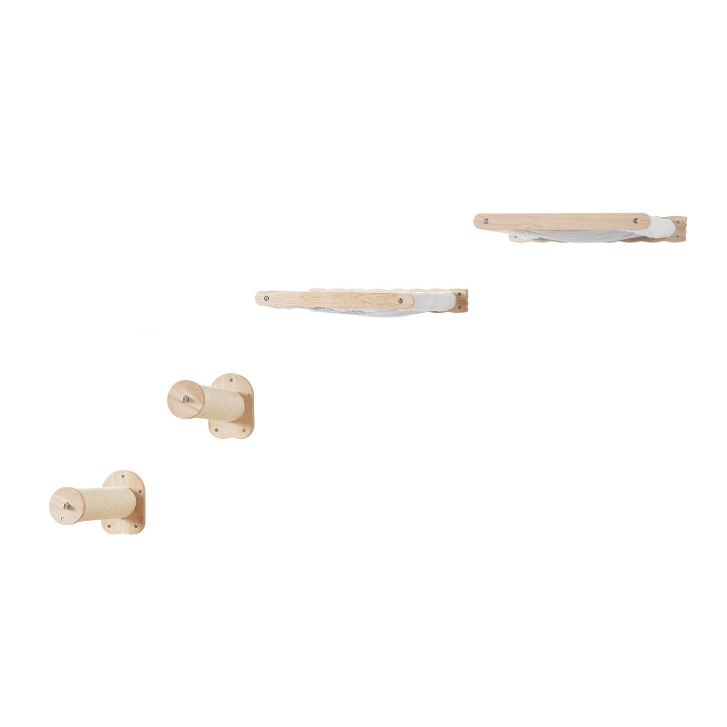 4 Pcs VEVOR Cat Wall Shelves Set