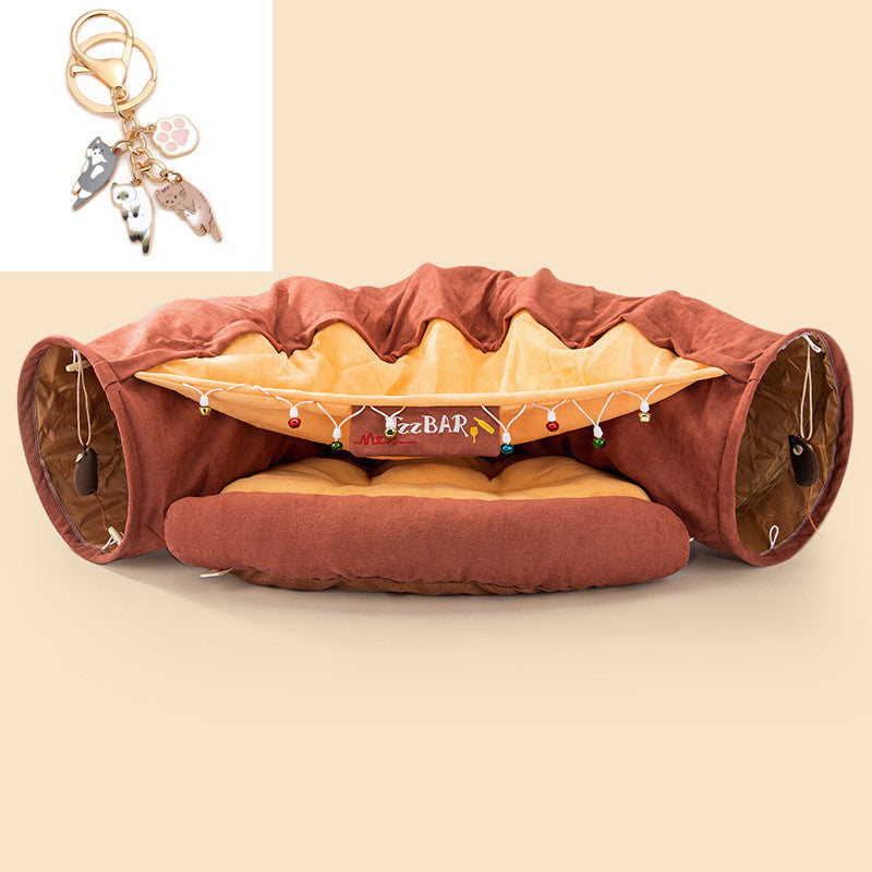 Collapsible Cat Bedding with Tunnel