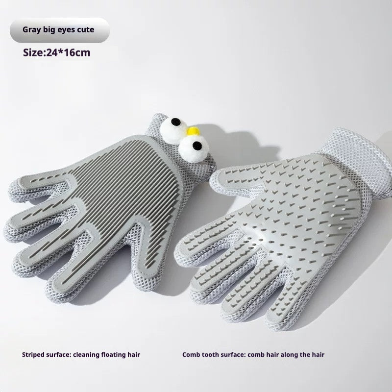 3-in-1 Pet Hair Removal, Massage Comb and Bathing Gloves for Cats & Dogs