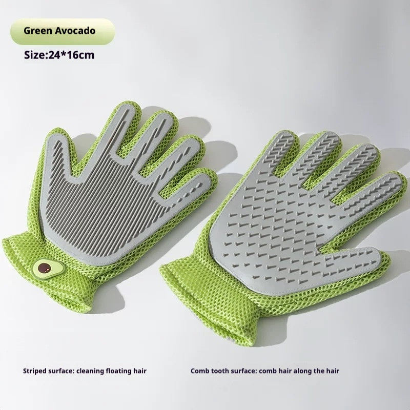 3-in-1 Pet Hair Removal, Massage Comb and Bathing Gloves for Cats & Dogs