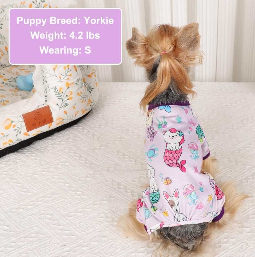 Cutesy Mermaid Pajamas for Dogs Suitable for Boys & Girls