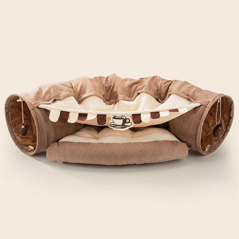 Collapsible Cat Bedding with Tunnel