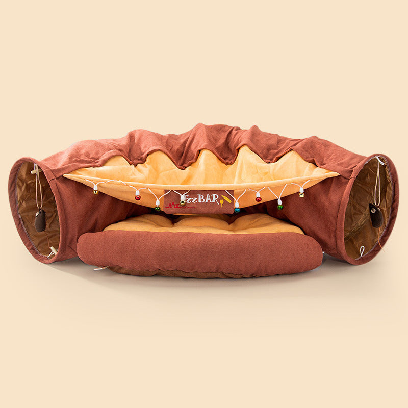 Collapsible Cat Bedding with Tunnel