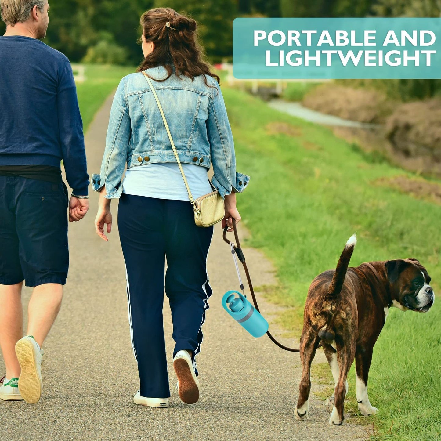 Portable Poop Scooper with Attachable Bag Dispenser for Dog Waste