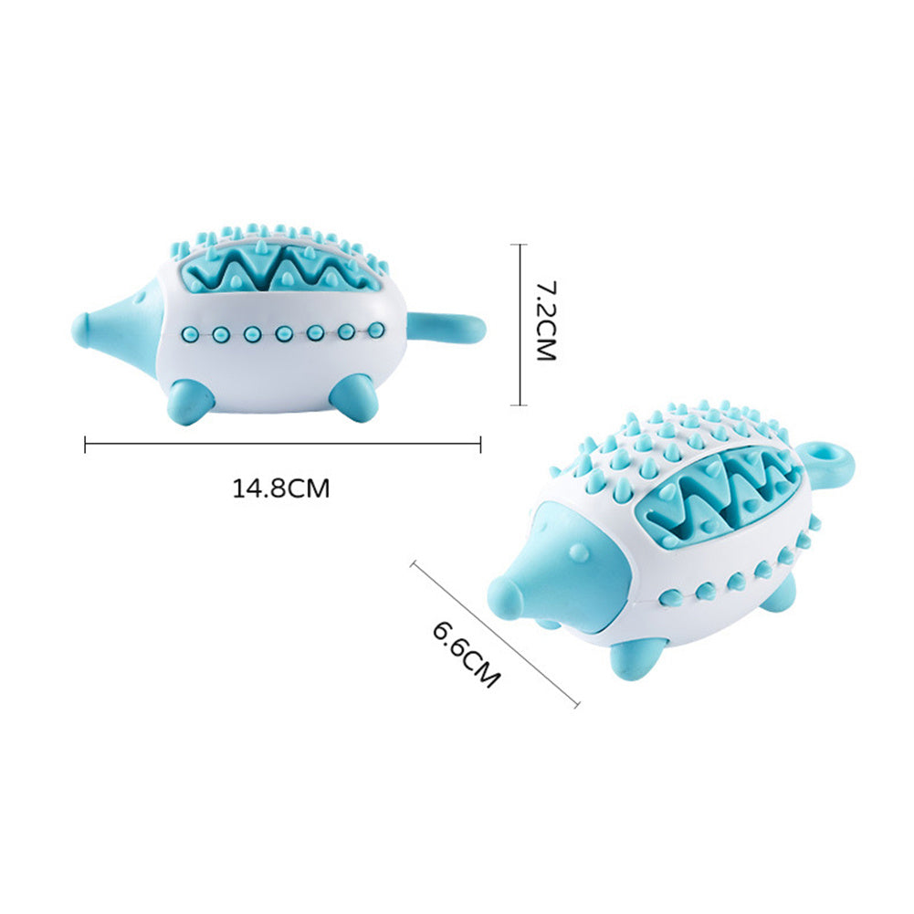 2-in-1 Hedgehog Chewing Ball Molarclean Teeth Cleaning and Food Dispenser Toy for Dogs