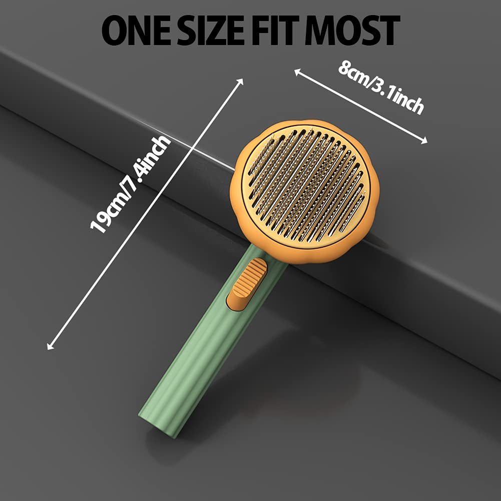 Pumpkin Grooming Slicker Brush for Cats & Dogs