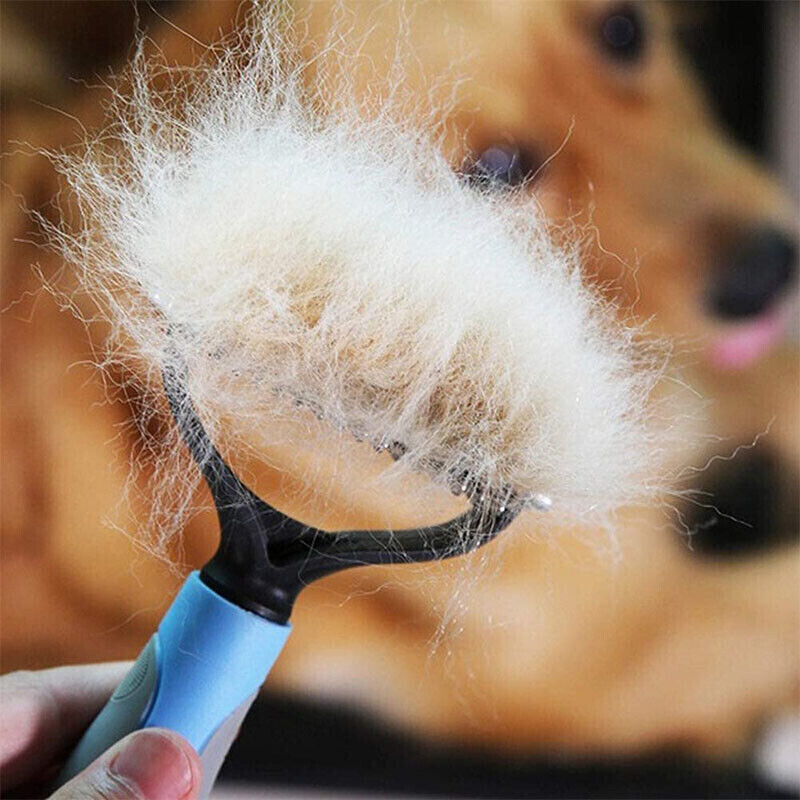 2-Sided De-shedding Fur Remover Rake Comb for Cats & Dogs