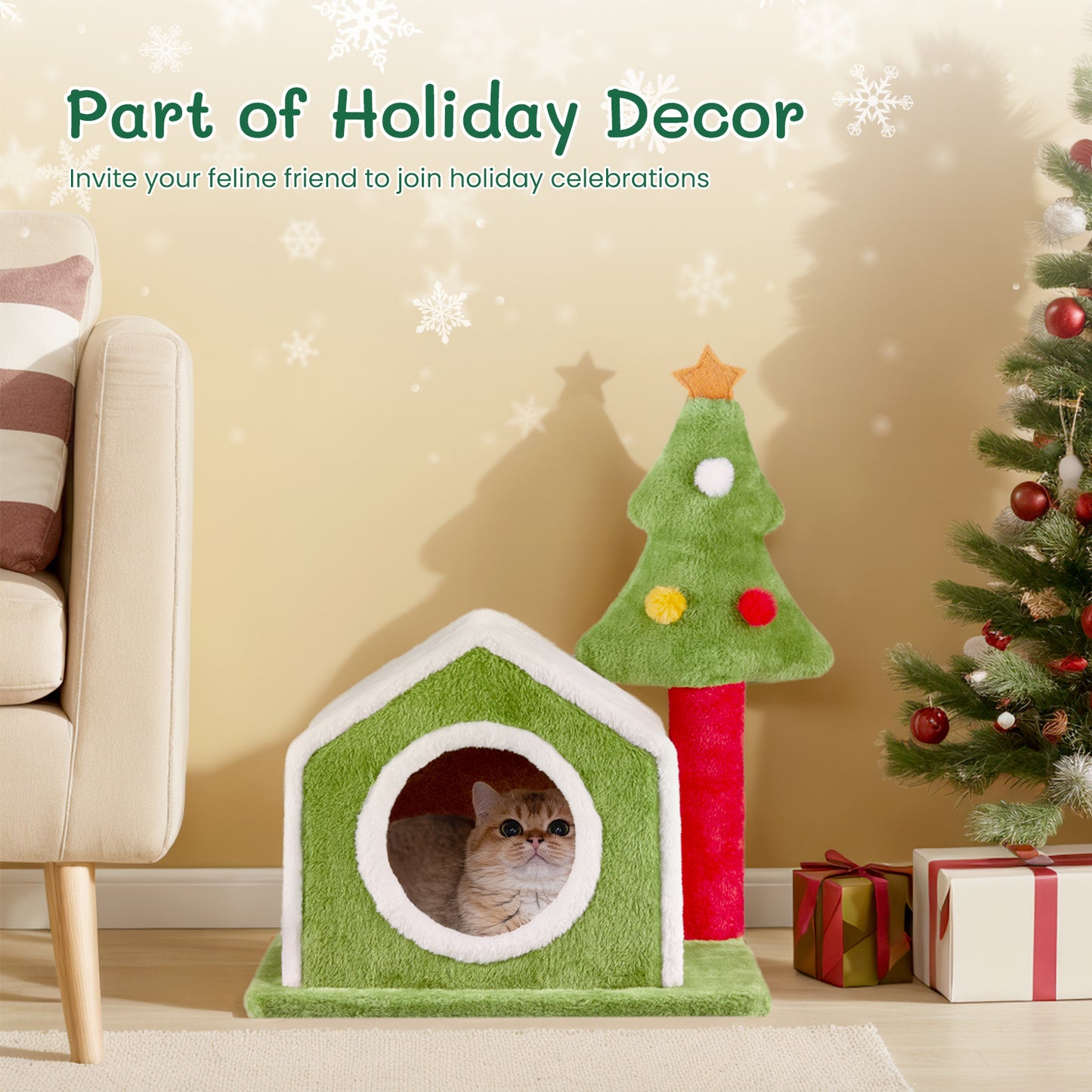 Christmas Tree Cat House and Climbing Frame
