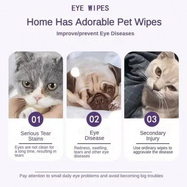 200 ct. Tear Stain Removing Wipes for Cats & Dogs