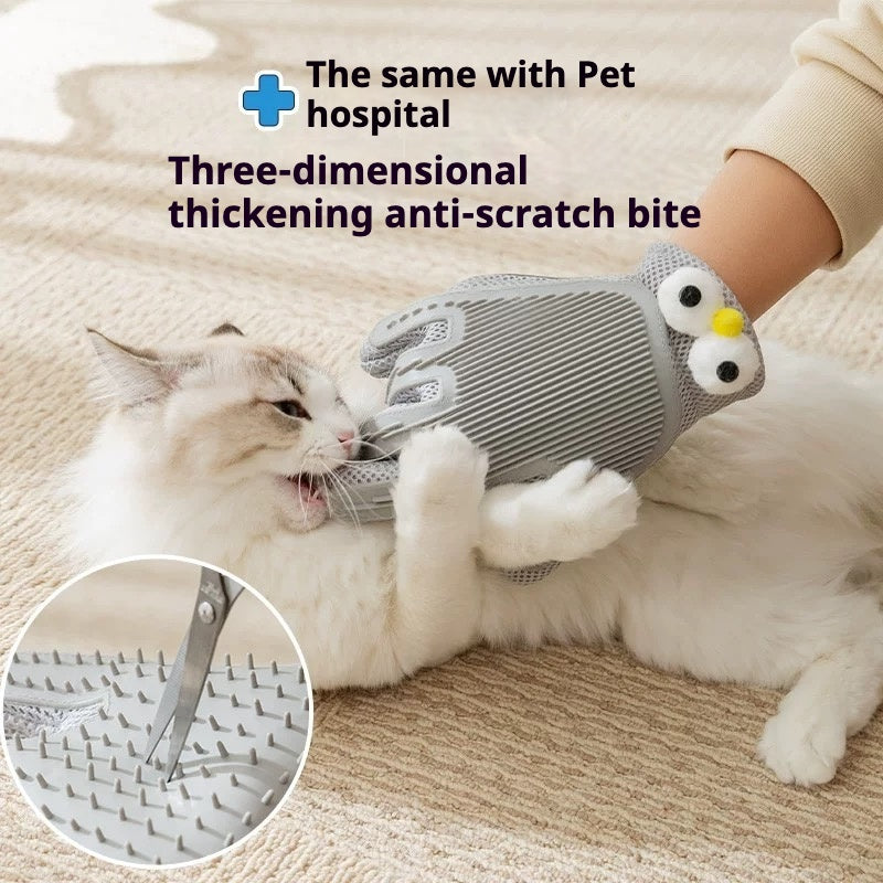 3-in-1 Pet Hair Removal, Massage Comb and Bathing Gloves for Cats & Dogs