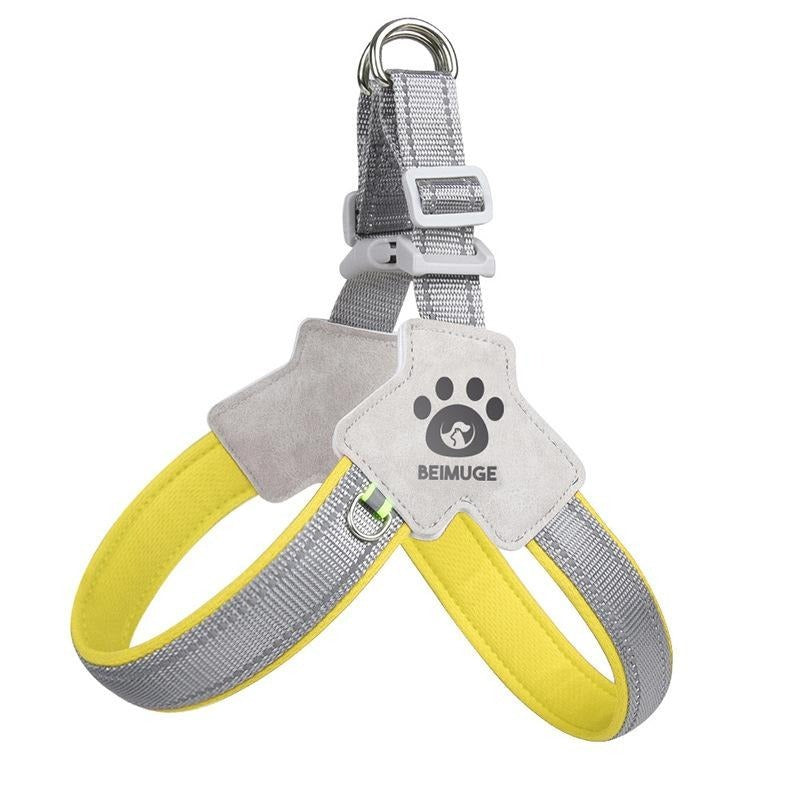 Adjustable Pet Harness + Leash with Reflective Stitching for Safety at Night for Dogs