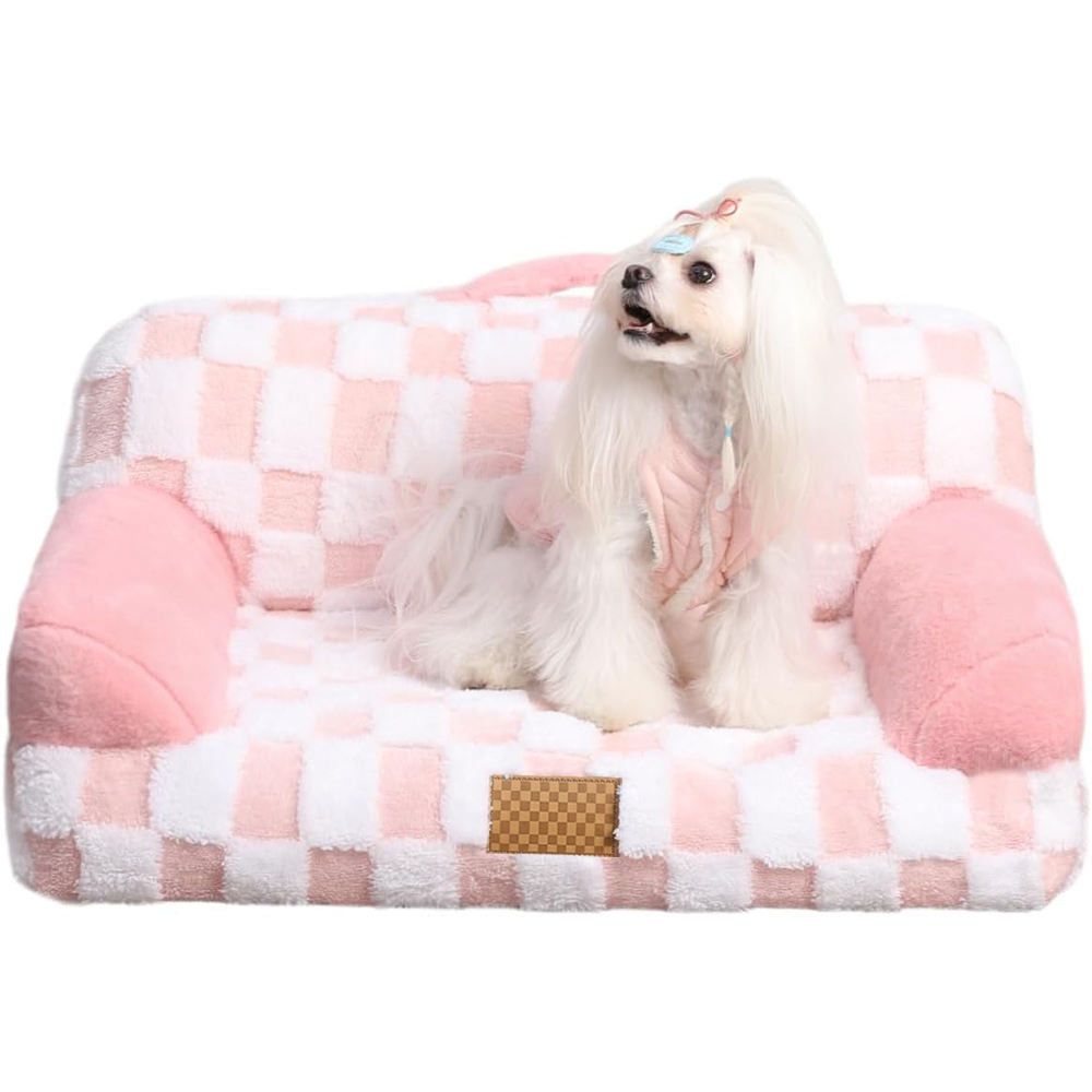 Jacquard Luxury Checkerboard Pattern Bed for Cats & Dogs
