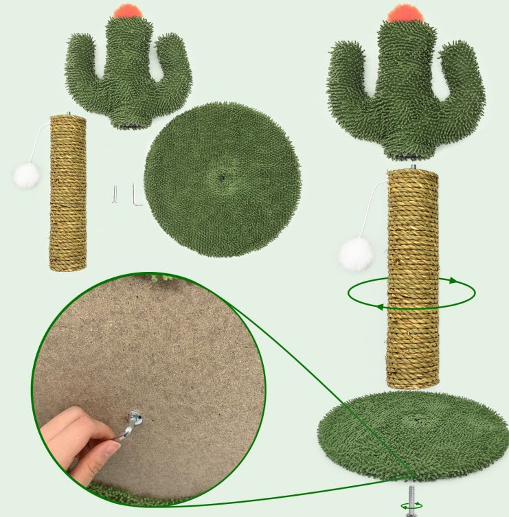 Cactus Cat Climbing Scratching Post with Natural Sisal