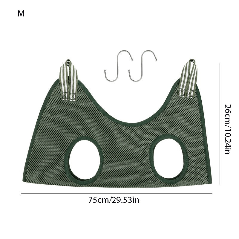 Black Durable Grooming Hammock with Restraints for Cats & Small Dogs