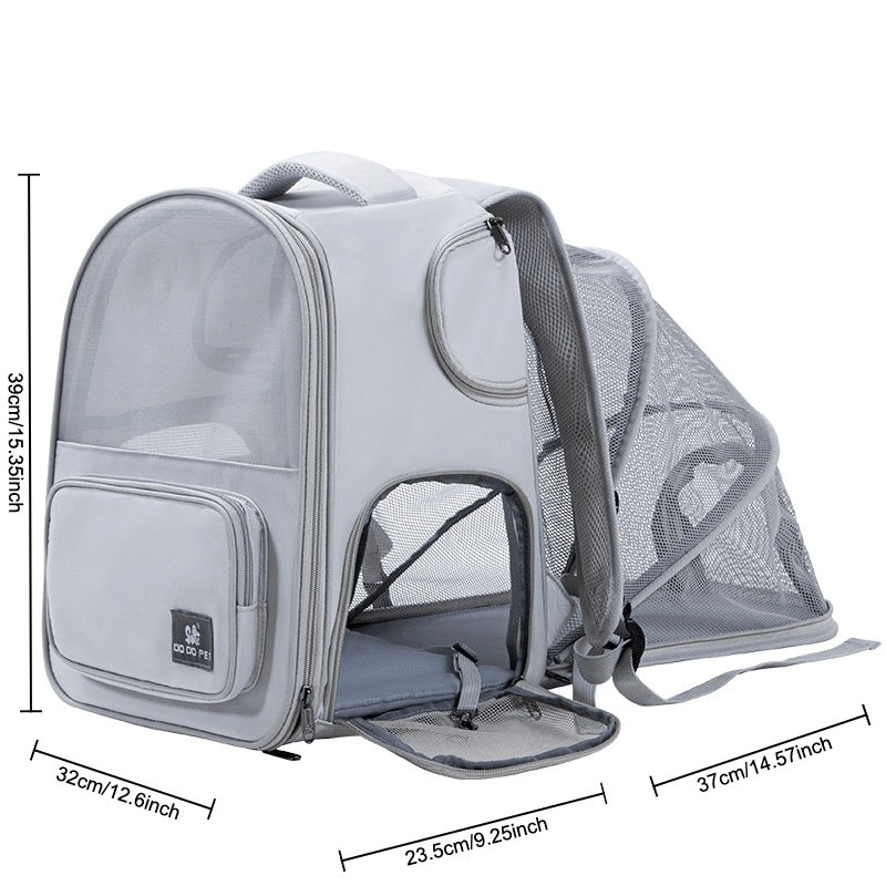 2-in-1 Adventure-Ready, Large Expandable Carrier & Backpack for Cats & Dogs