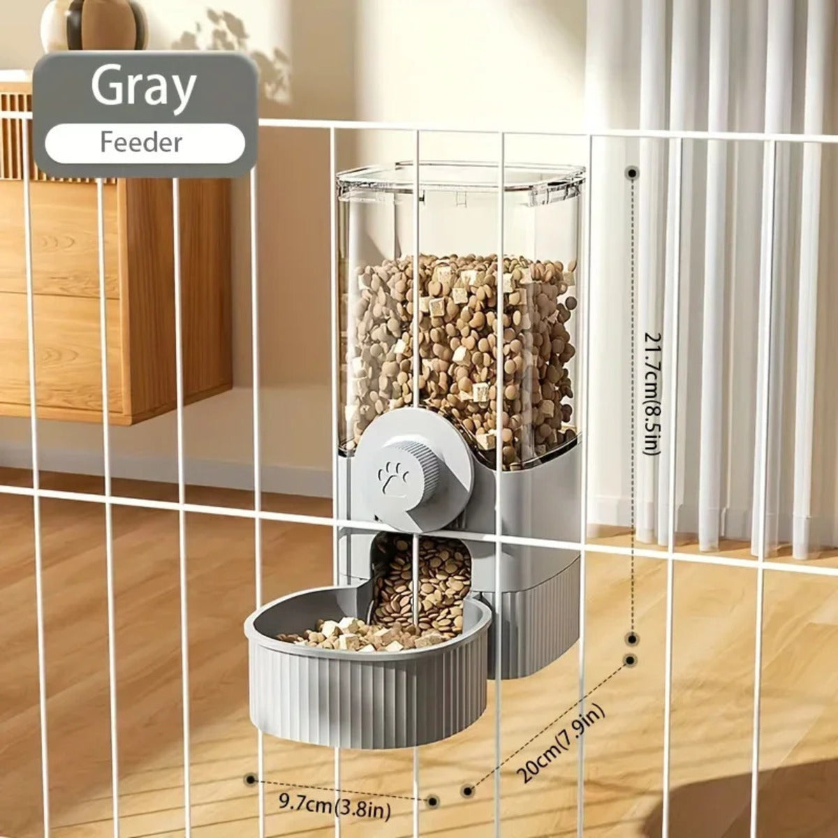 Automatic Water + Food Dispensers for Cats & Dogs (Attachable to Kennel)