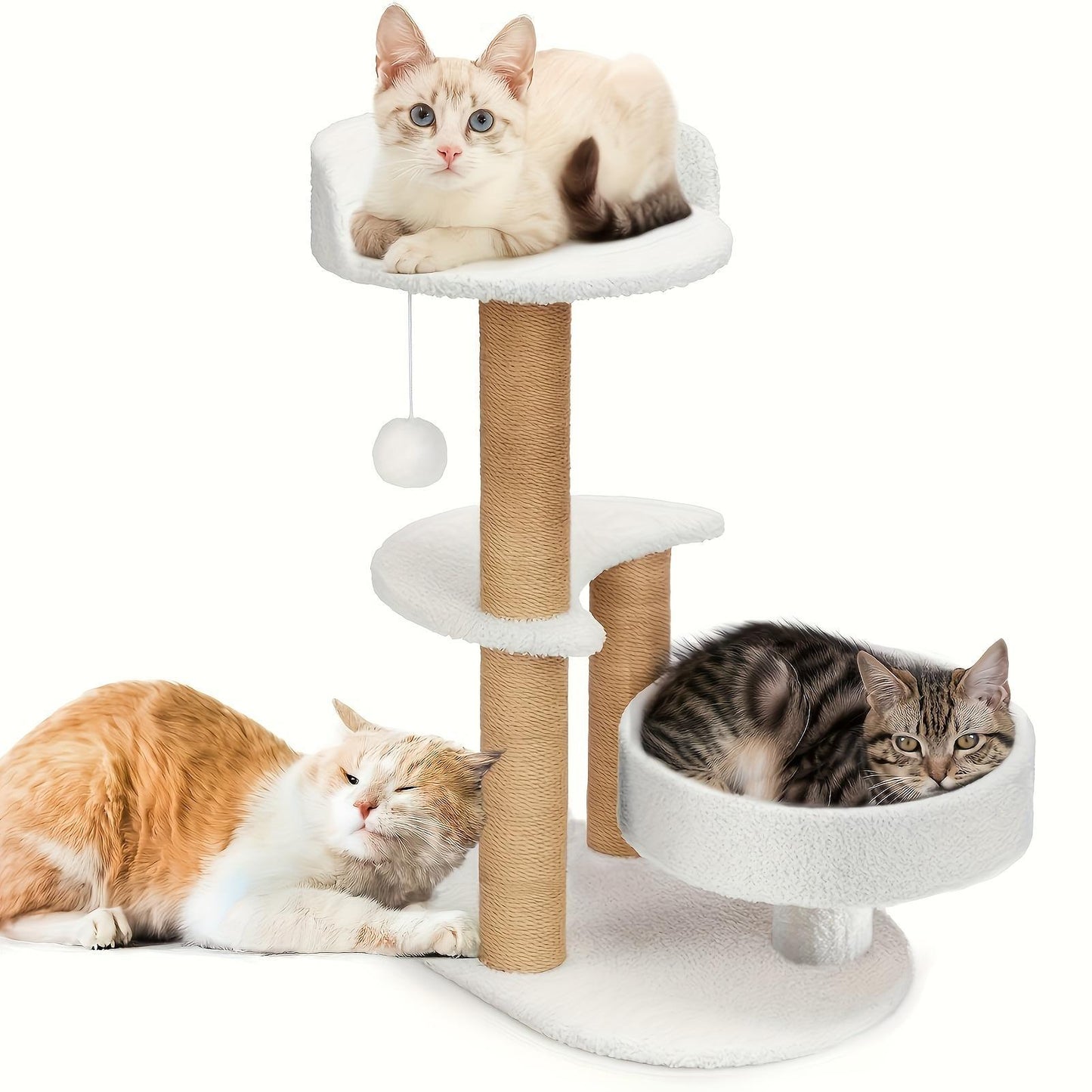 Multi-layer Cat Tree and Scratching Post with Unique Design
