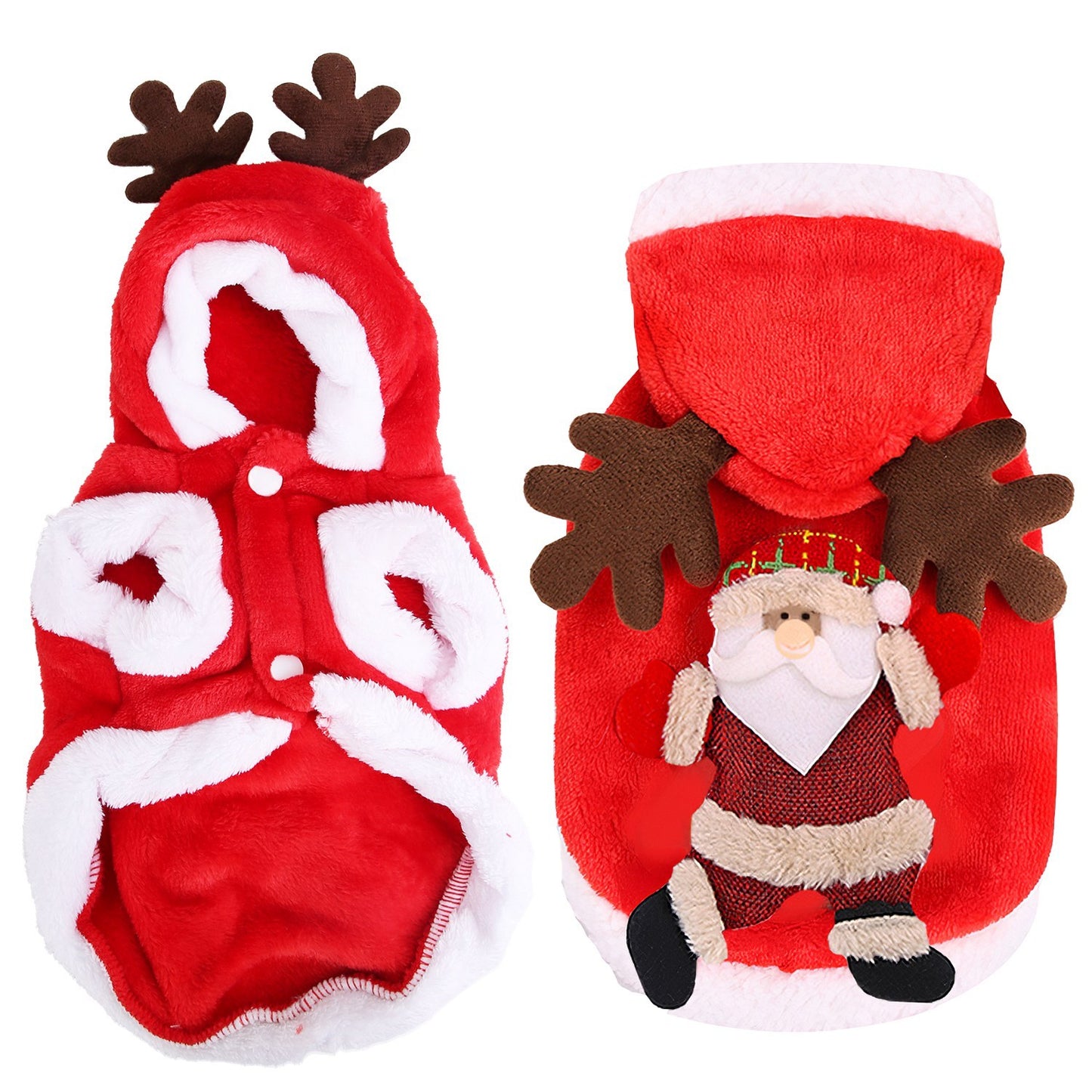 Christmas Themed Santa Claus Reindeer Antlers Costume for Dogs & Cats