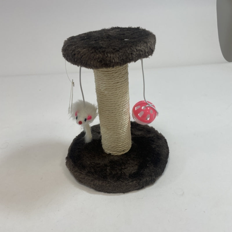 Cat Climbing Frame with seat and Scratching Post with Double Toys