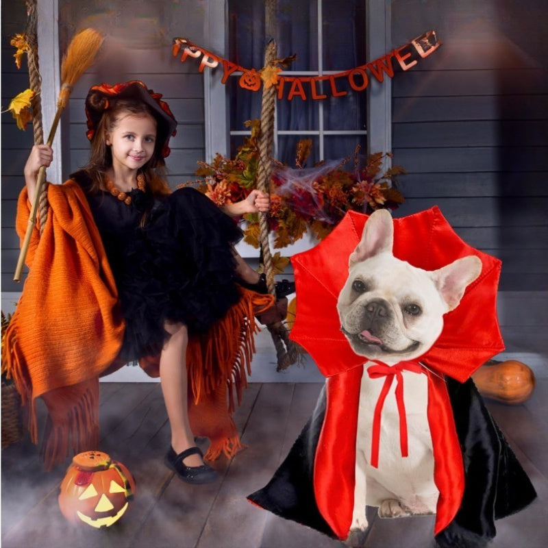 Spooky Vampire Gothic Halloween Costume for Cats & Dogs