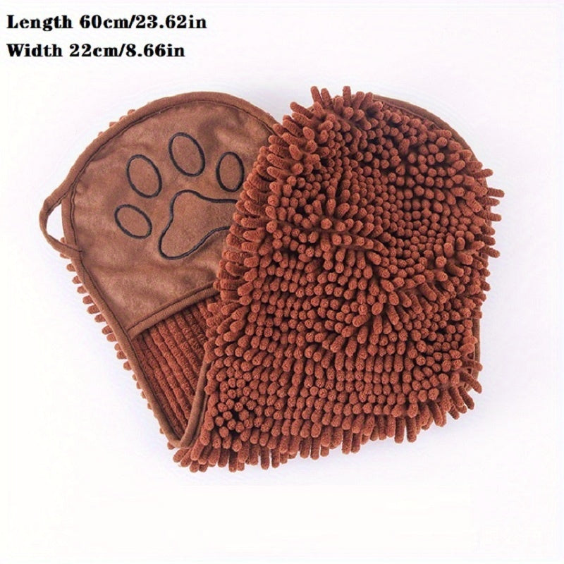 Absorbent Microfiber Quick Drying Towel with Hand Pockets for Cats & Dogs