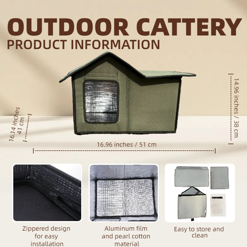Rainproof + Windproof Portable Outdoor Home for Cats & Dogs