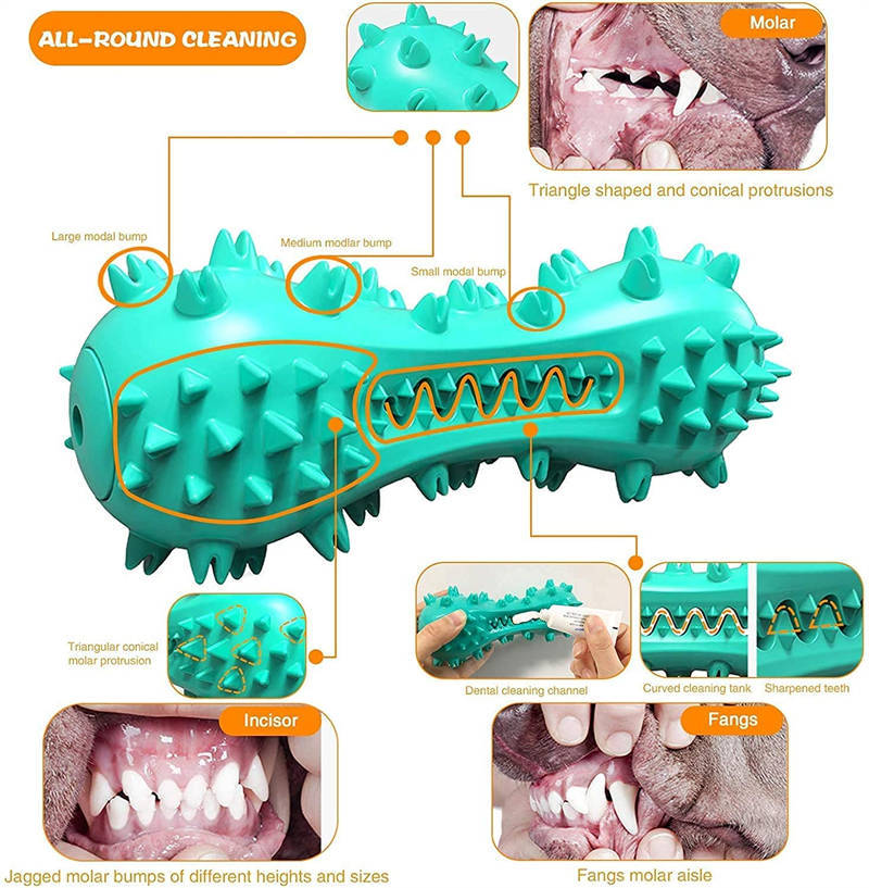Rubber Molar Stick Oral Cleaning Chew Toy for Dogs (Durable for Aggressive Dogs)