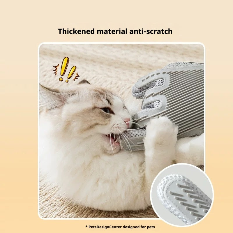 3-in-1 Pet Hair Removal, Massage Comb and Bathing Gloves for Cats & Dogs
