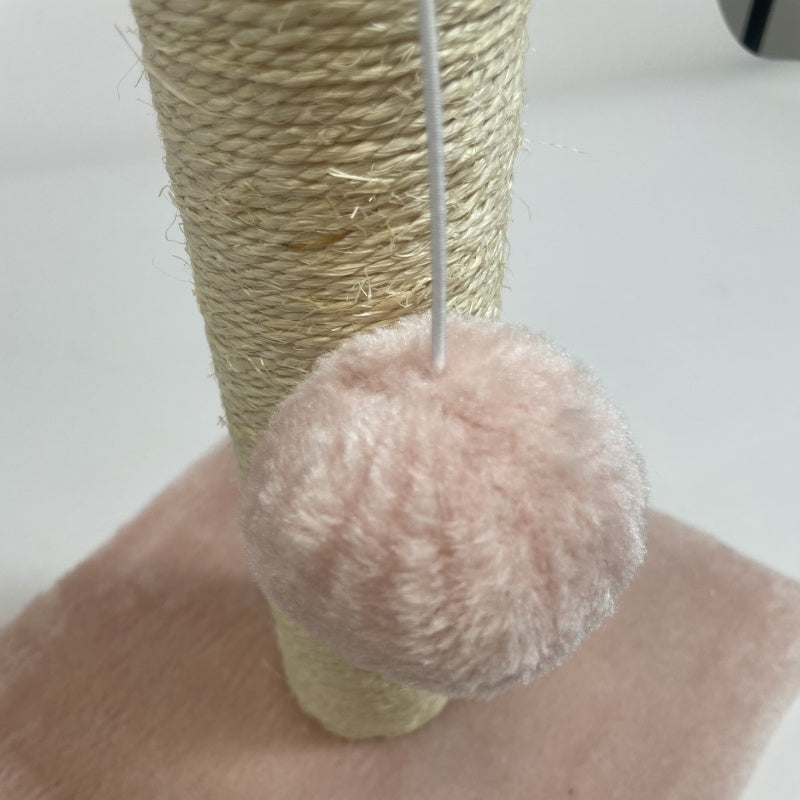 Pink Cat Climbing Frame and Scratching Post with Toy for Cat Stimulation