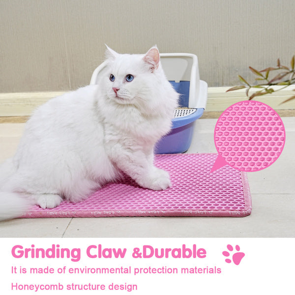 Pink Double Layer Rice Shaped Cat Litter Pad