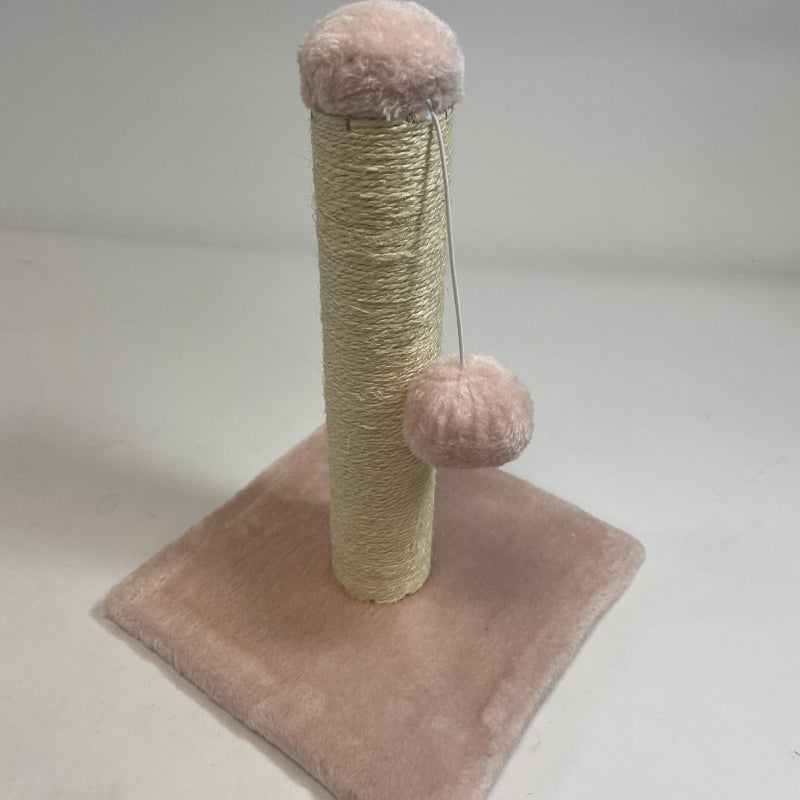 Pink Cat Climbing Frame and Scratching Post with Toy for Cat Stimulation