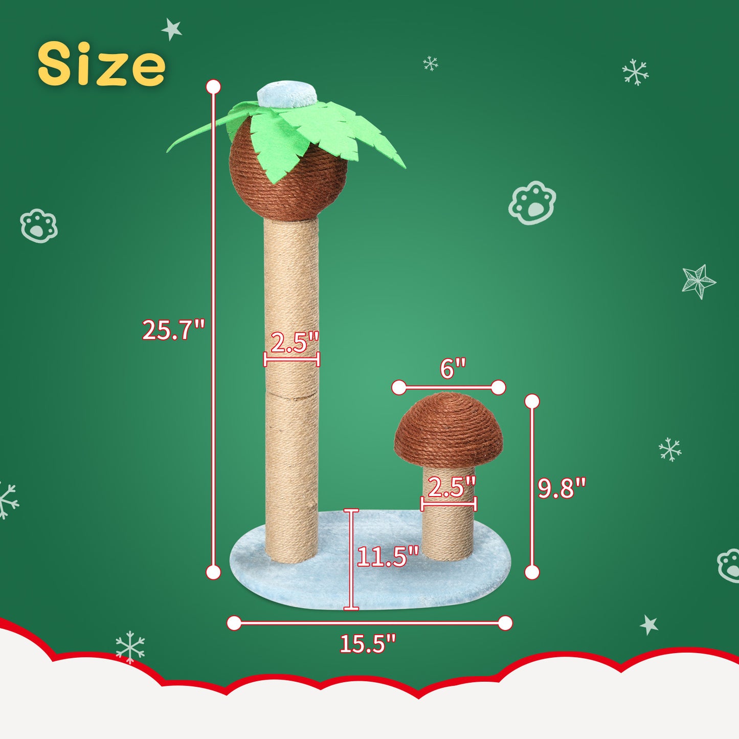 Palm Tree Pillar Sword Hemp Cat Scratching Post