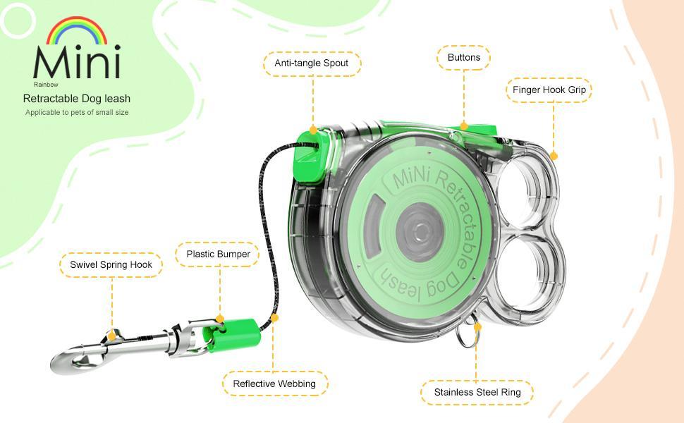 Mini Retractable Leash - for Cats & Small Dogs