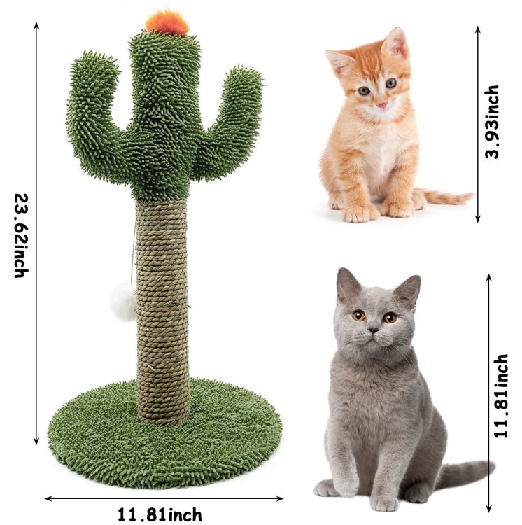 Cactus Cat Climbing Scratching Post with Natural Sisal