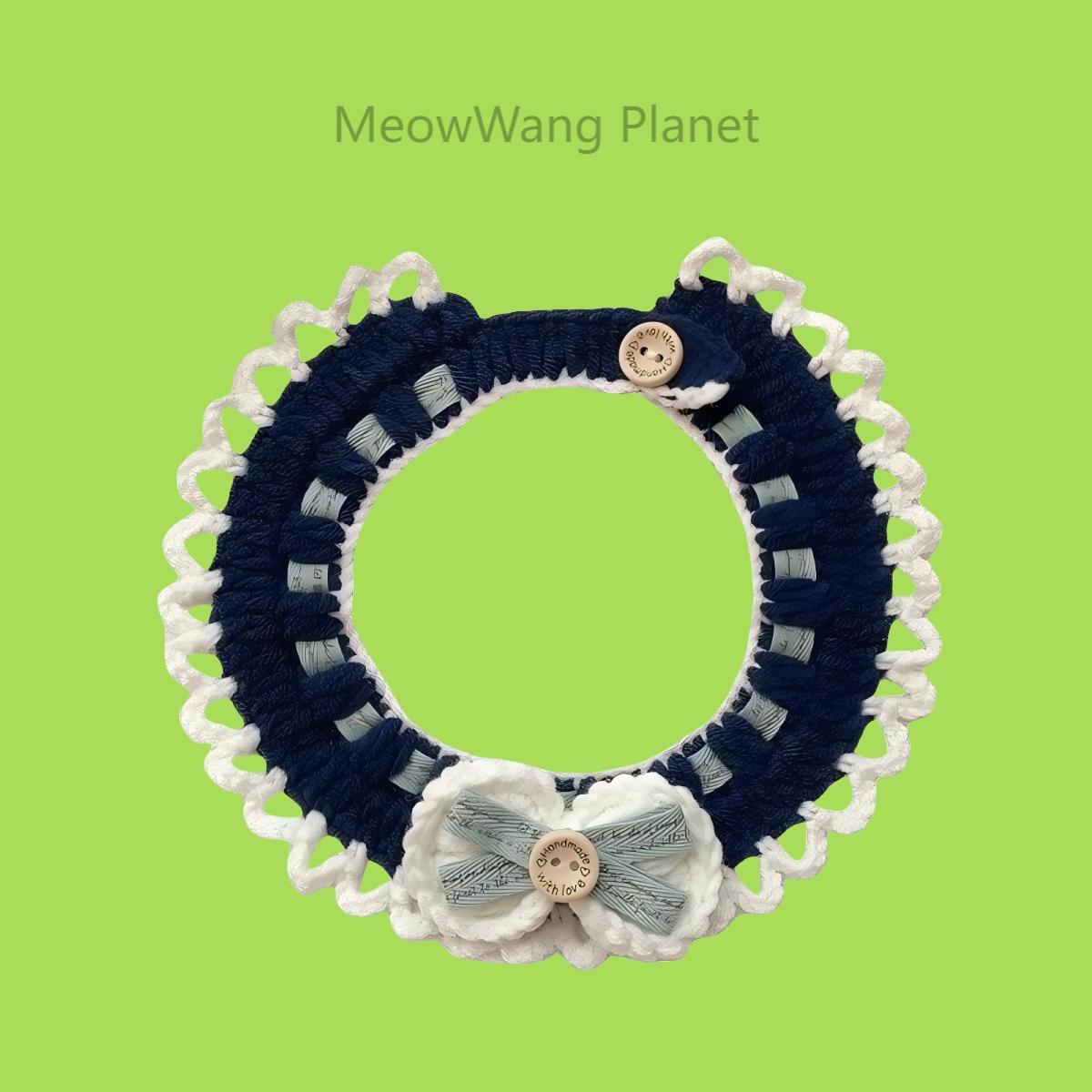 Beautiful Knitted Pet Collar for Cats & Small Dogs