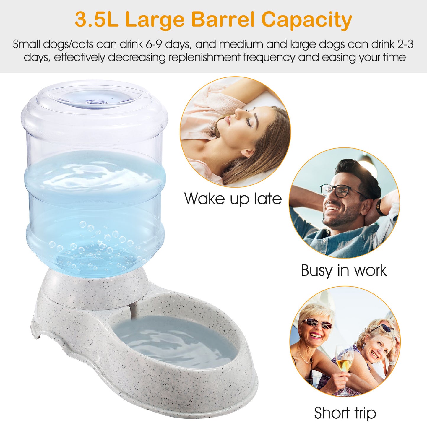 1Gal Pet Water Dispenser for Cats & Dogs