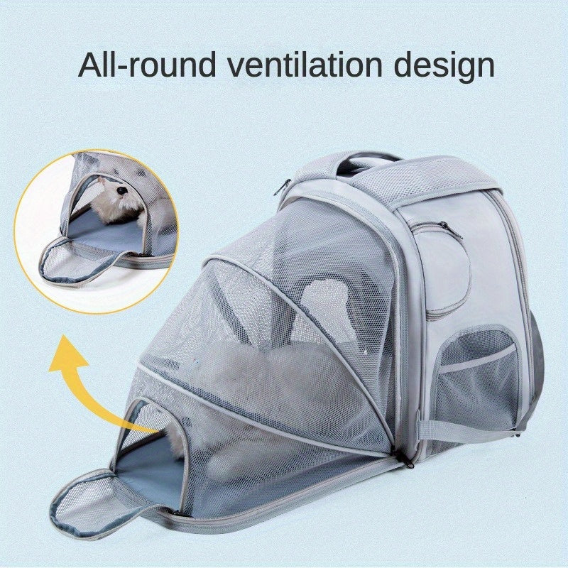 2-in-1 Adventure-Ready, Large Expandable Carrier & Backpack for Cats & Dogs