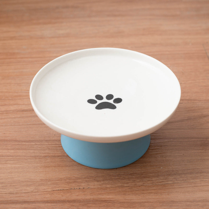 Elevated Vertebrae & Whisker Protective Ceramic Food Bowl for Cats