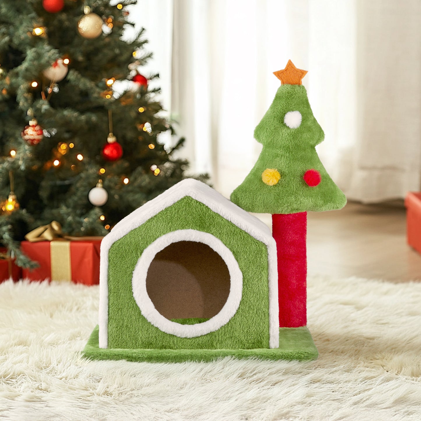 Christmas Tree Cat House and Climbing Frame