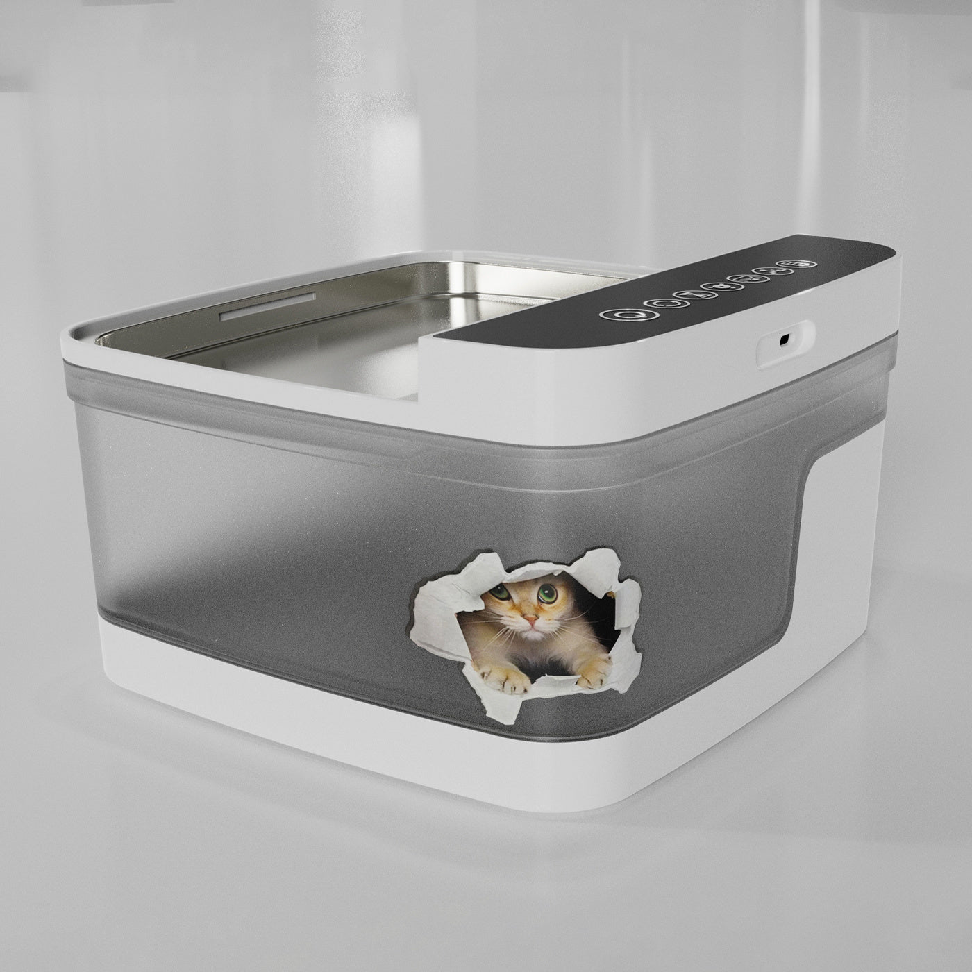Translucent Water Dispenser with Bright UV Light for Cats & Dogs