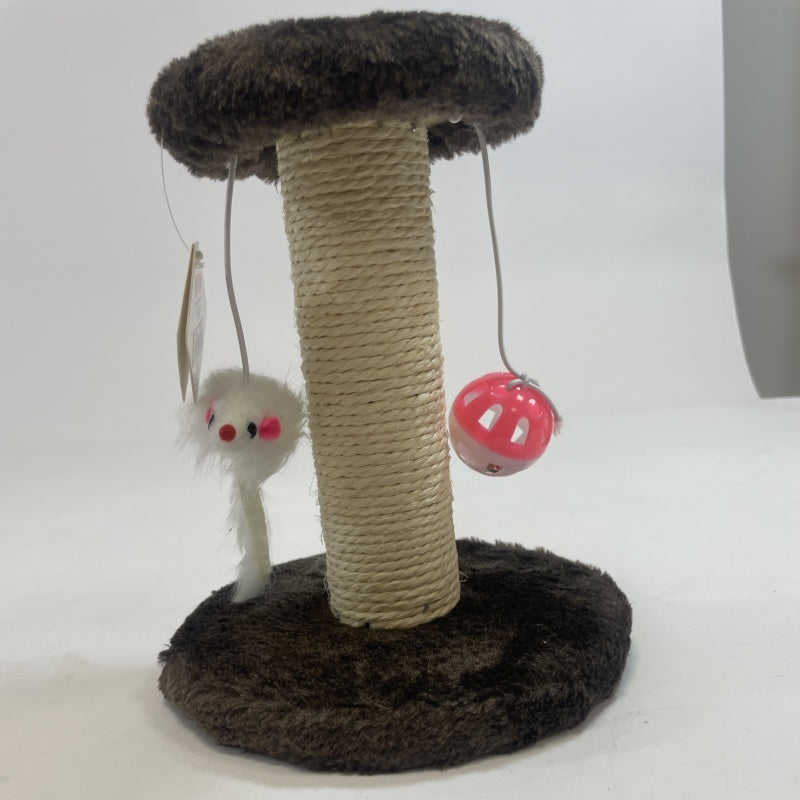 Cat Climbing Frame with seat and Scratching Post with Double Toys