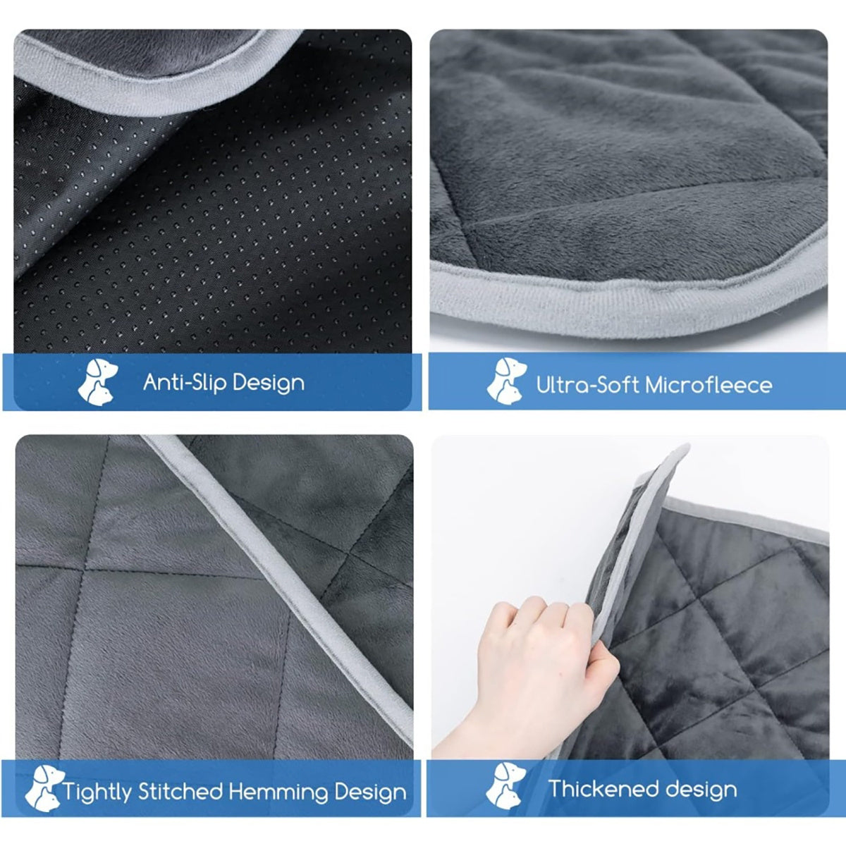 Non-Slip Warm Thermal Self-Heating Mat for Cats & Dogs (Easy Cleaning)