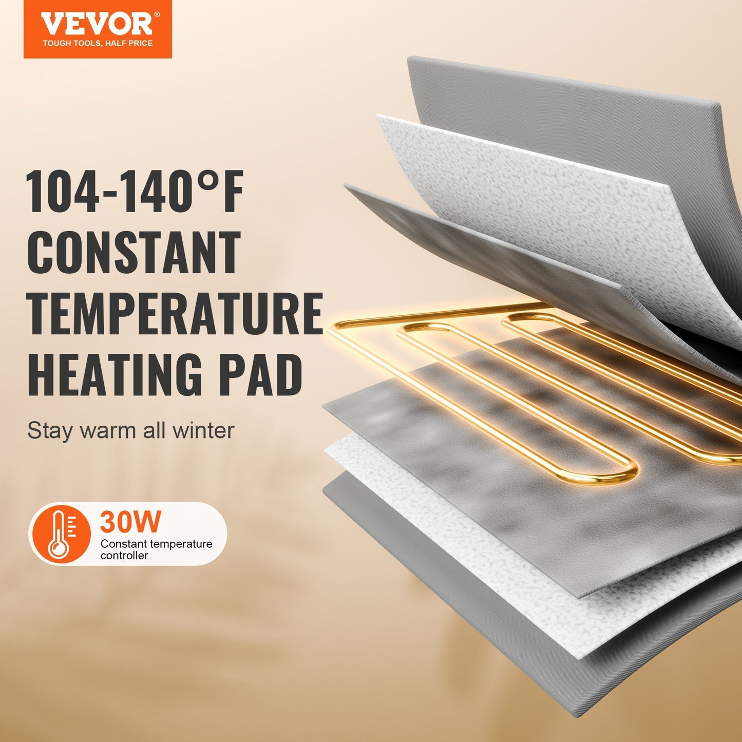 VEVOR Foldable Shelter with Heated Pads for Cats