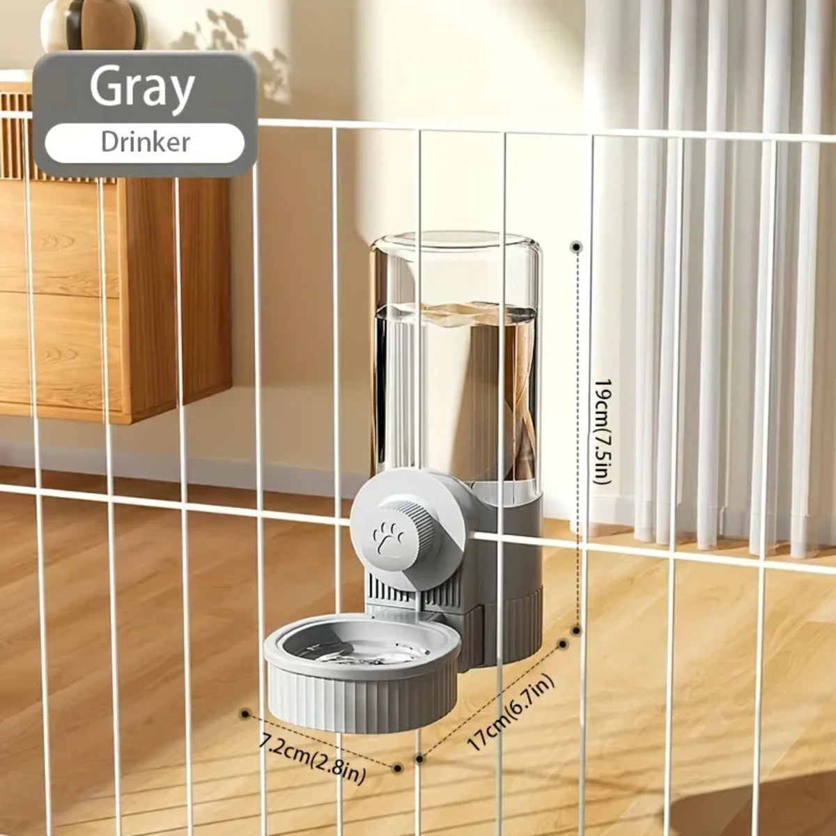 Automatic Water + Food Dispensers for Cats & Dogs (Attachable to Kennel)