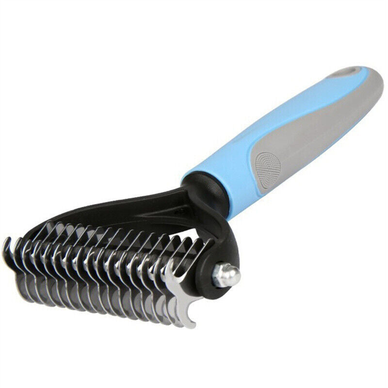 2-Sided De-shedding Fur Remover Rake Comb for Cats & Dogs