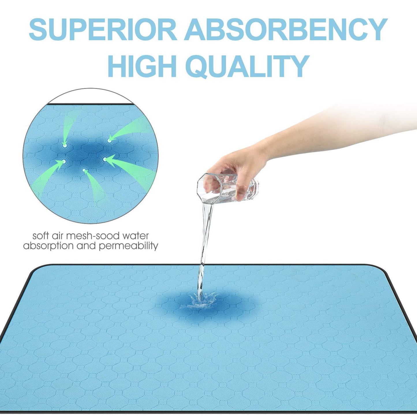 2 Pcs Waterproof, Washable Non-Slip Urine Pad for Cats & Dogs
