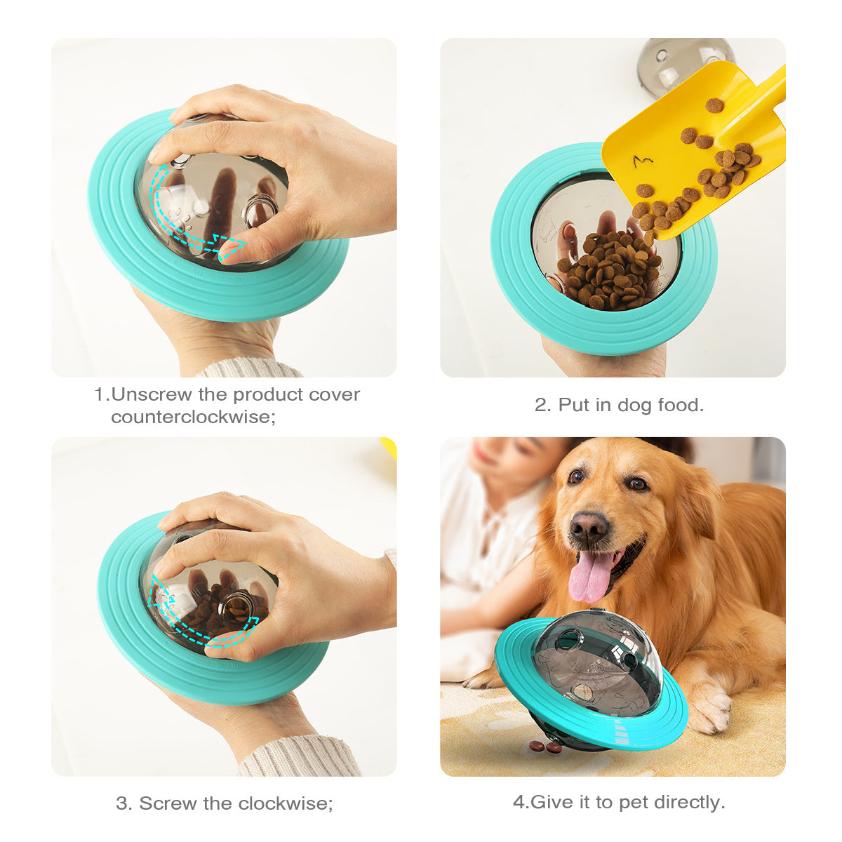 Food & Treat Dispensing Toy for Dogs (Interactive IQ Stimulator)