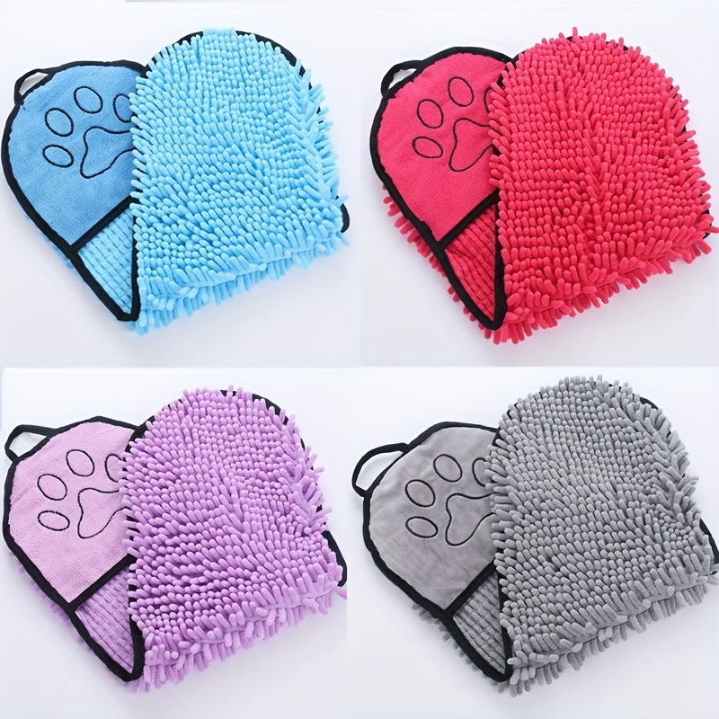 Absorbent Microfiber Quick Drying Towel with Hand Pockets for Cats & Dogs
